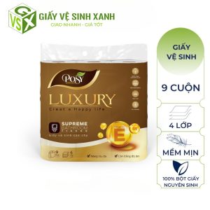 Giấy vệ sinh cao cấp Posy Luxury 9 cuộn 4 lớp