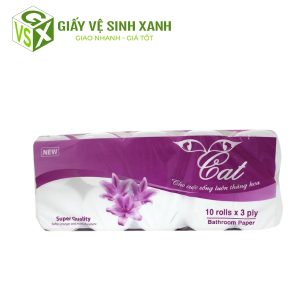 Giấy vệ sinh Cat 10 cuộn 3 lớp