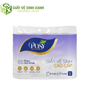 giấy vệ sinh Posy cao cấp 6 cuộn 3 lớp