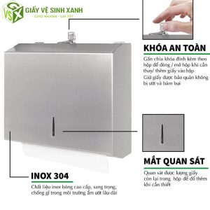 hộp đựng giấy lau tay inox chất lượng