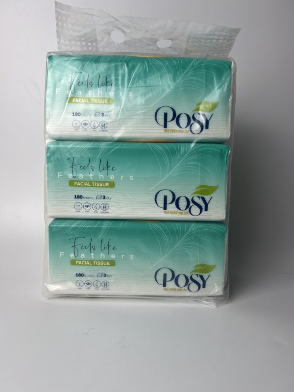 khăn giấy ăn lụa Posy 180 tờ 3 lớp dai mềm mịn an toàn cho sức khỏe