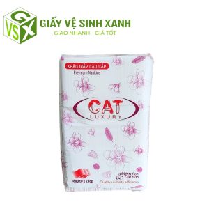 khăn giấy ăn cat luxury 1800 tờ 2 lớp