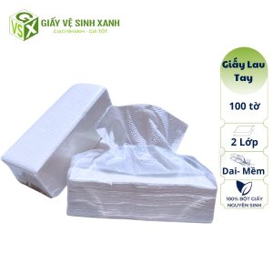 giấy lau tay 100 tờ 2 lớp