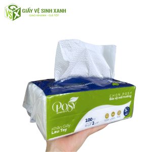 giấy lau tay posy 100 tờ 2 lớp