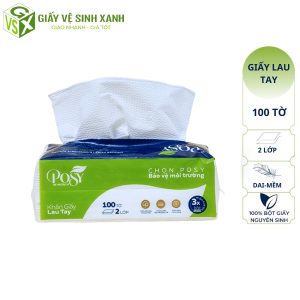 giấy lau tay posy 100 tờ 2 lớp