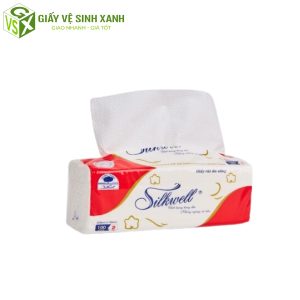 giấy lau tay silkwell 100 tờ 2 lớp