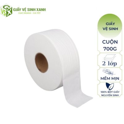 Giấy vệ sinh cuộn lớn 700g 2 lớp