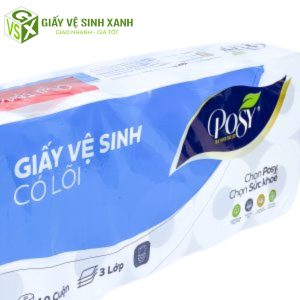 giấy vệ sinh posy 10 cuộn 3 lớp có lõi