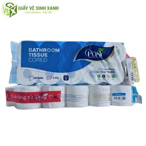 giấy vệ sinh posy 10 cuộn 3 lớp có lõi