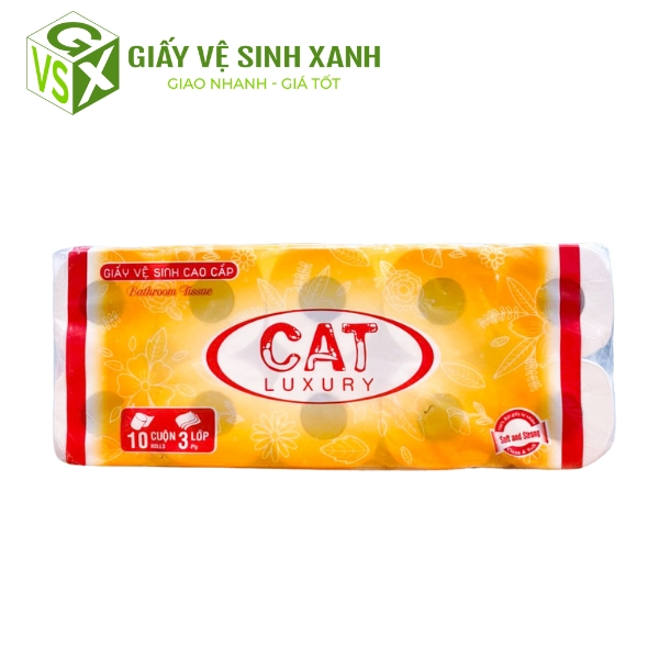 giấy vệ sinh Cat Luxurry 10 cuộn 3 lớp