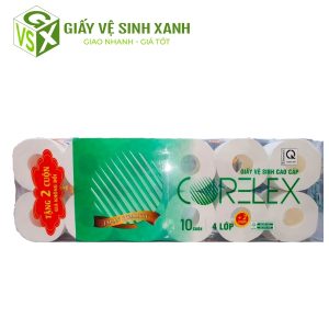 giấy vệ sinh corelex 10 cuộn tặng 2 cuộn 4 lớp