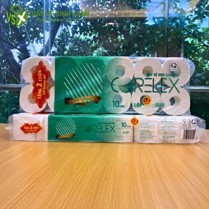 giấy vệ sinh corelex 10 cuộn tặng 2 cuộn 4 lớp