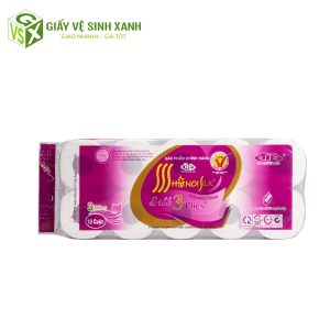 giấy vệ sinh Hà Nội Silk 3 lớp tím