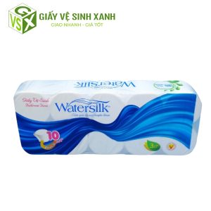 Giấy vệ sinh Watersilk 36 mét 10 cuộn 3 lớp không lõi