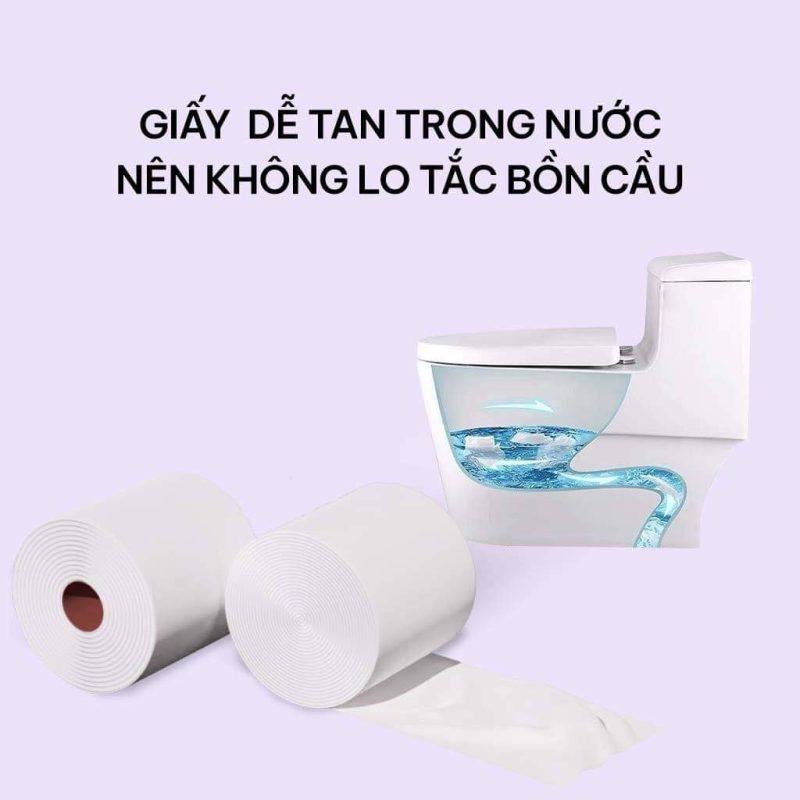 giấy vệ sinh không tắc bồn cầu