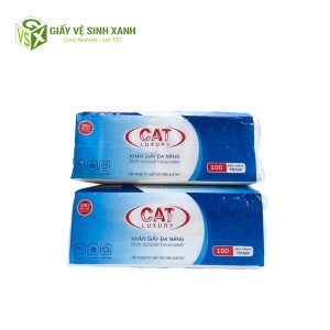 giấy lau tay cat luxurry 100 tờ 2 lớp