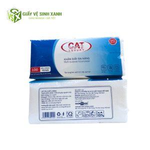giấy lau tay cat luxurry 100 tờ 2 lớp