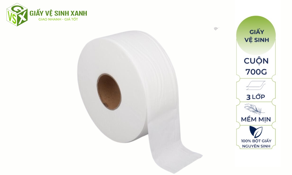 Giấy vệ sinh cuộn lớn 700g