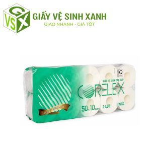 giấy vệ sinh Corelex 50m 10 cuộn có lõi