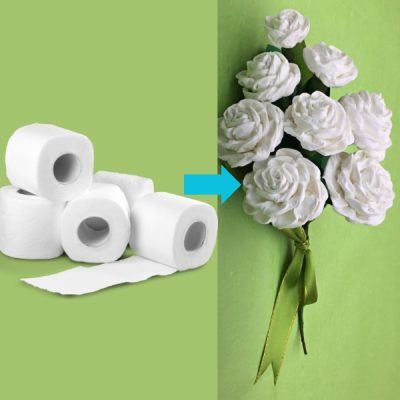 cách làm hoa bằng giấy vệ sinh
